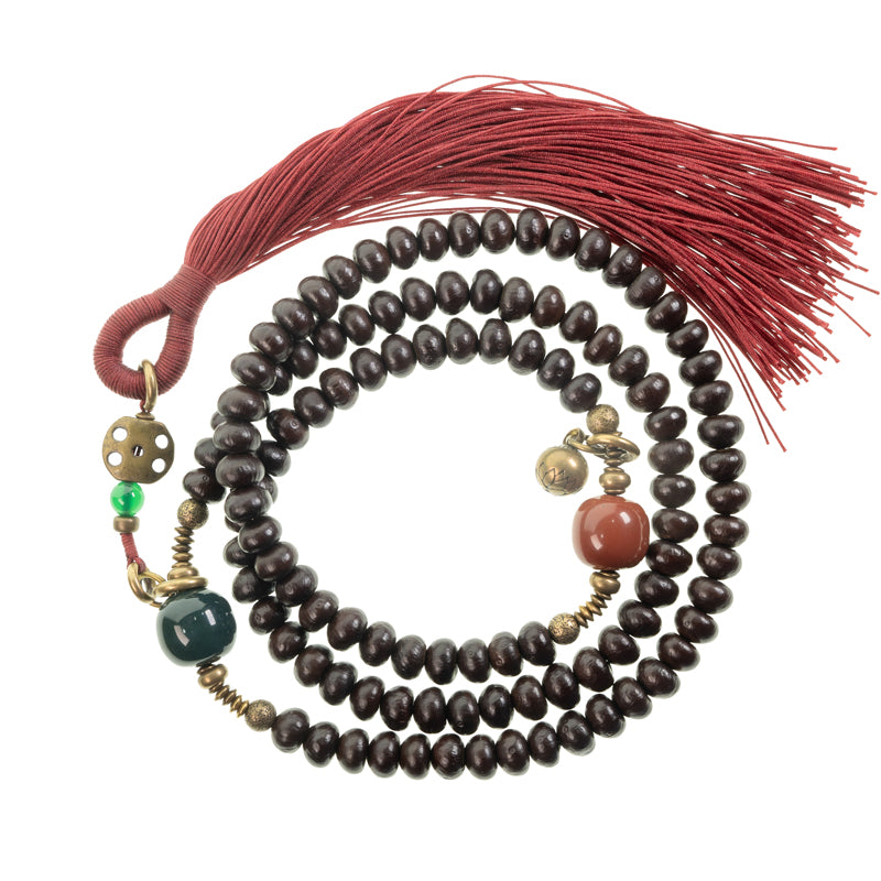 【Immeasurable Light Pattern】108 Purple Gold Bowl Beads