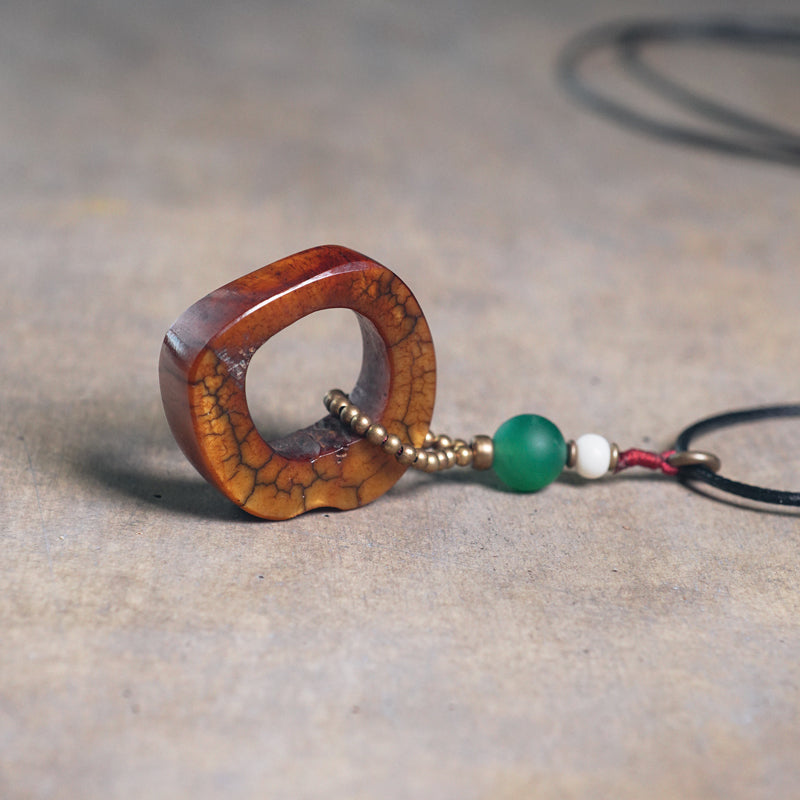 【Yak Contract】Smoked Ox Bone Necklace