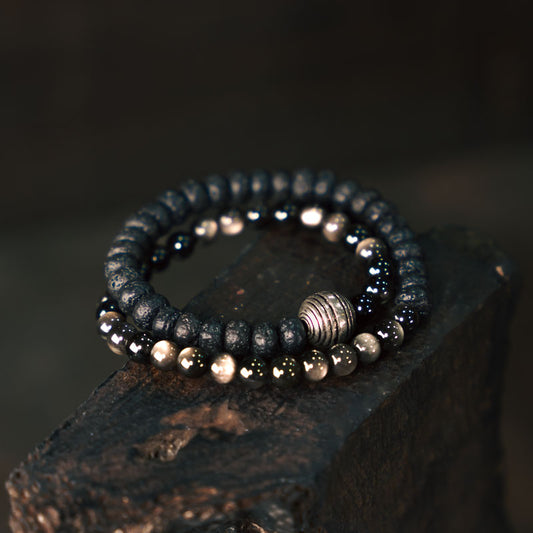 【Volcanic Rock】Element Overlaid Bracelet