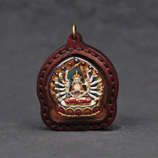 【Soul hand painting】Tibetan zhunti Buddha mother Pendant