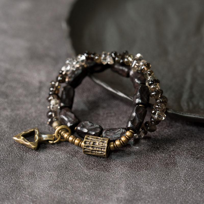 【Earth Cycleology Experience】Tea Crystal / Black Sandalwood Bracelet