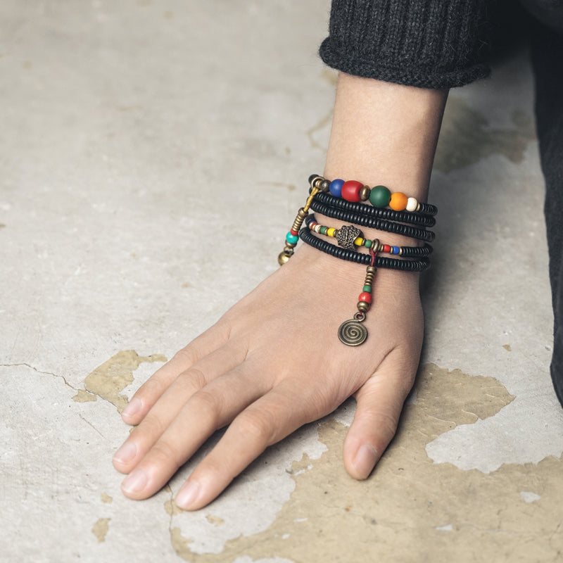 【Breath of Earth's Pulse】Black Sandalwood Multi-Element Bracelet