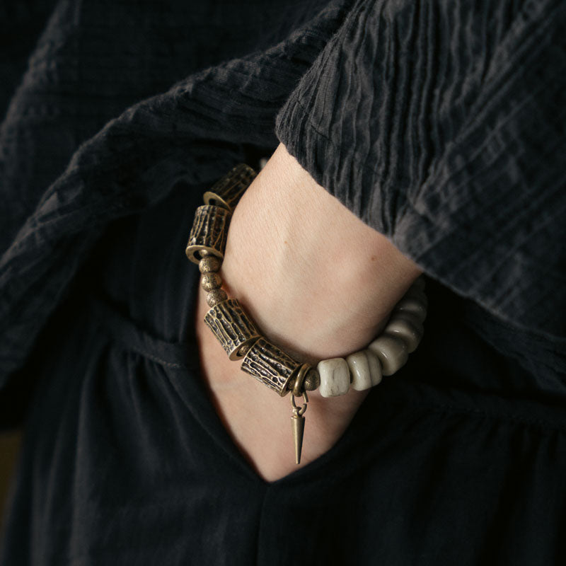 【The Wild Years】Yak Bone / Bronze Bracelet