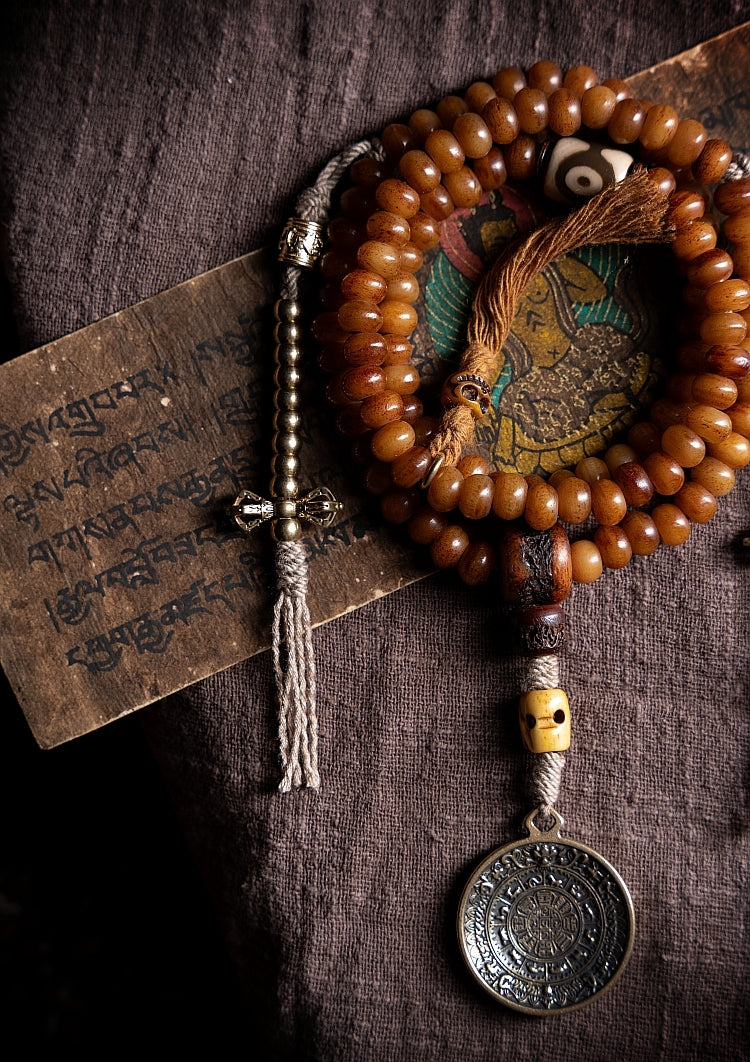 【Highland cattle bone】Natural yak bone 108-piece bracelet