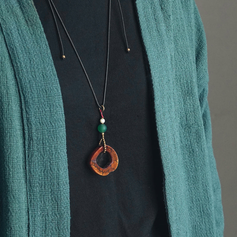 【Yak Contract】Smoked Ox Bone Necklace