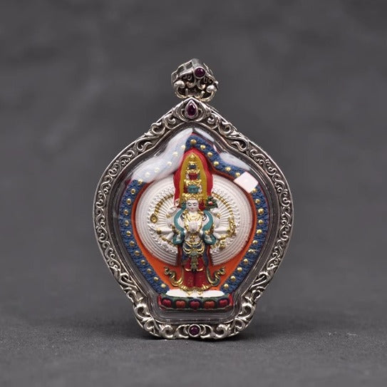 【Soul hand painting】Tibetan thousand hand Avalokitesvara Pendant