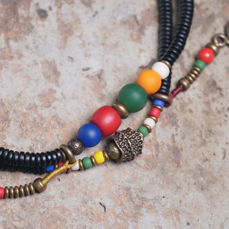 【Breath of Earth's Pulse】Black Sandalwood Multi-Element Bracelet