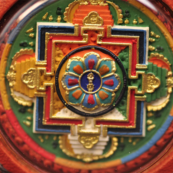 【Soul hand painting】Tibetan hand painted diamond pestle Mandala Pendant