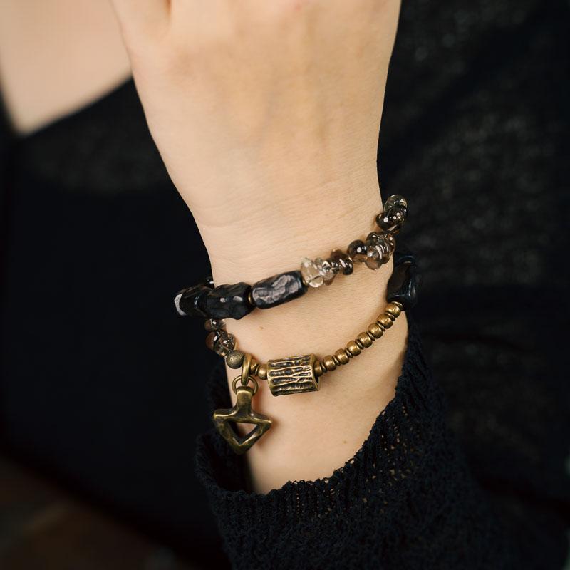 【Earth Cycleology Experience】Tea Crystal / Black Sandalwood Bracelet