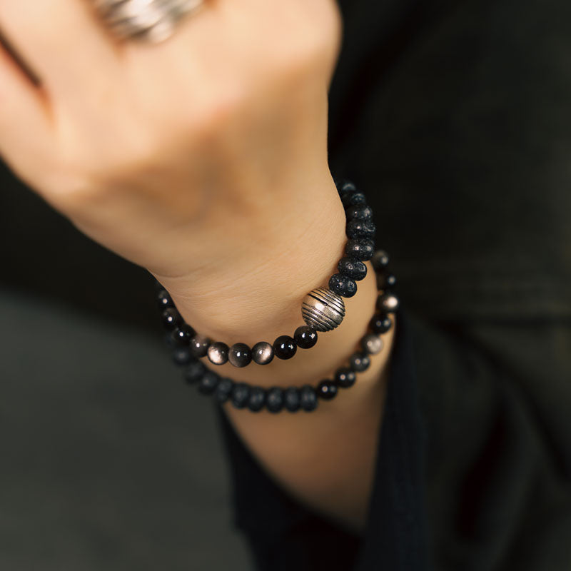 【Volcanic Rock】Element Overlaid Bracelet