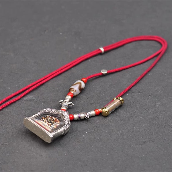 【Soul hand painting】Tibetan hand painted Buddha Pendant