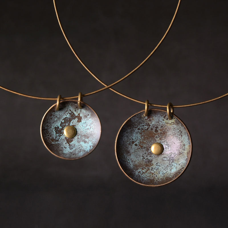 【Renaissance】Dual-Rust Wheel Necklace