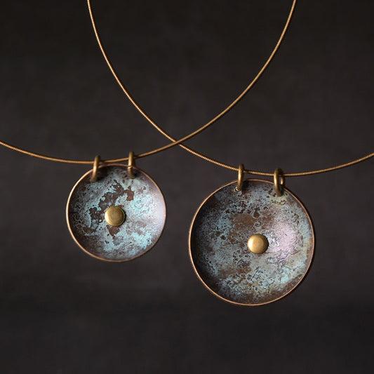 【Renaissance】Dual-Rust Wheel Necklace