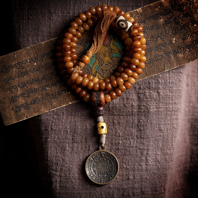 【Highland cattle bone】Natural yak bone 108-piece bracelet